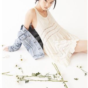 Free People Voile and Lace Trapeze Slip